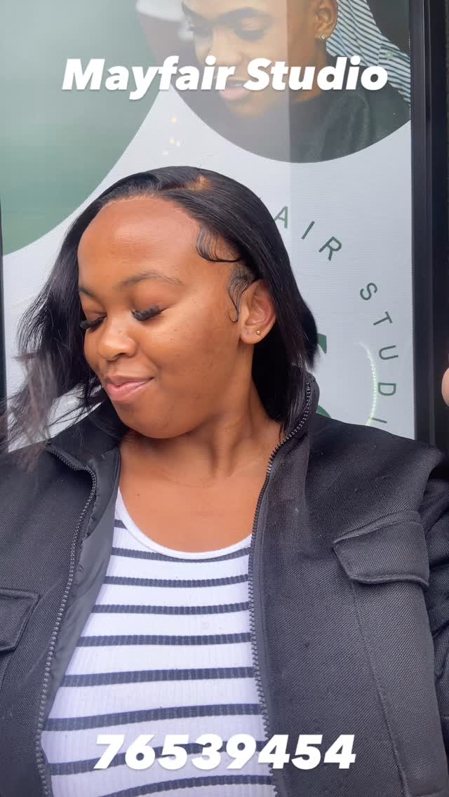 Mayfair Studio client with a sleek finished hairstyle