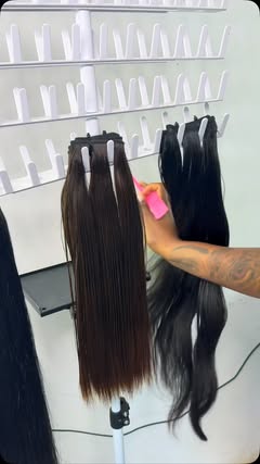 Hair extensions displayed at Mayfair Studio